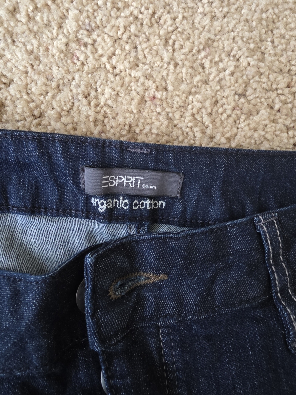 Esprit High-Rise Dark Blue Denim Jeans Skirt